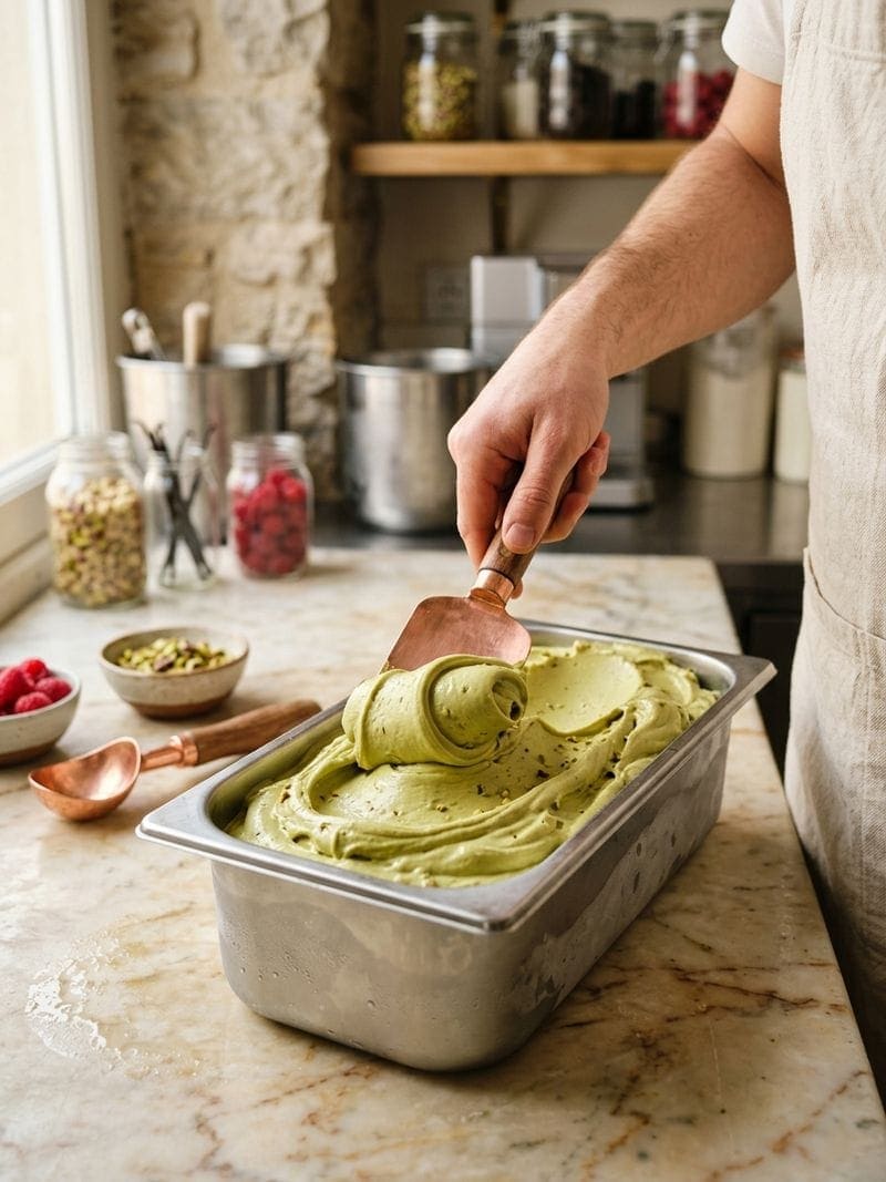 Production de gelato par la méthode cold process pour un business de glace à capital maîtrisé