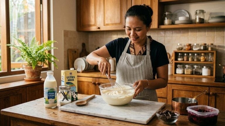 homemade ice cream recipe smooth result with simple ingredients and repeated churning technique
