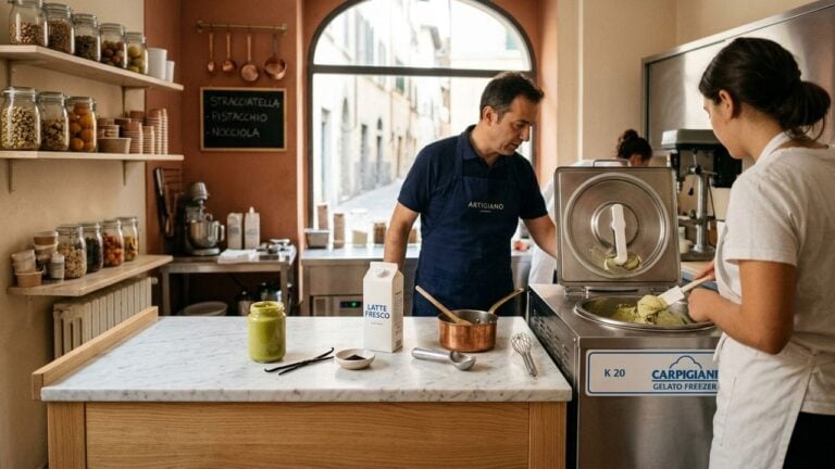 Ambiance de formation glace par la méthode cold process au workshop La Gelato Academy
