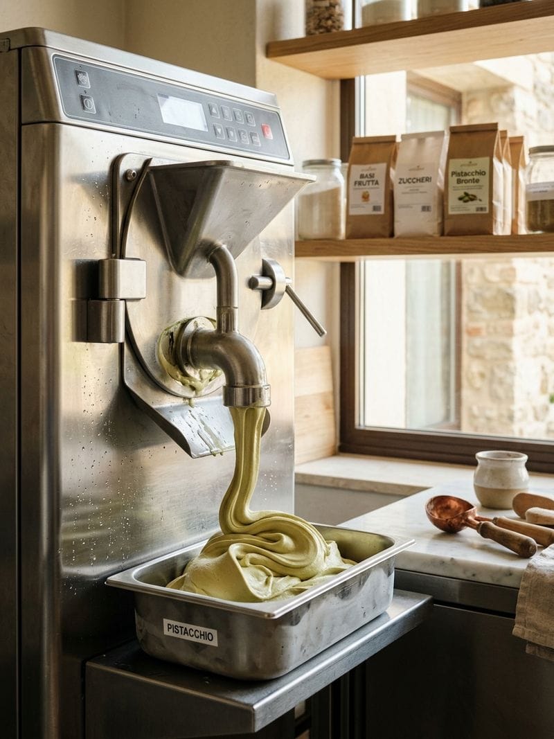 Mesin batch freezer gelato GEA dan Wiratech untuk paket produsen franchise gelato La Gelato