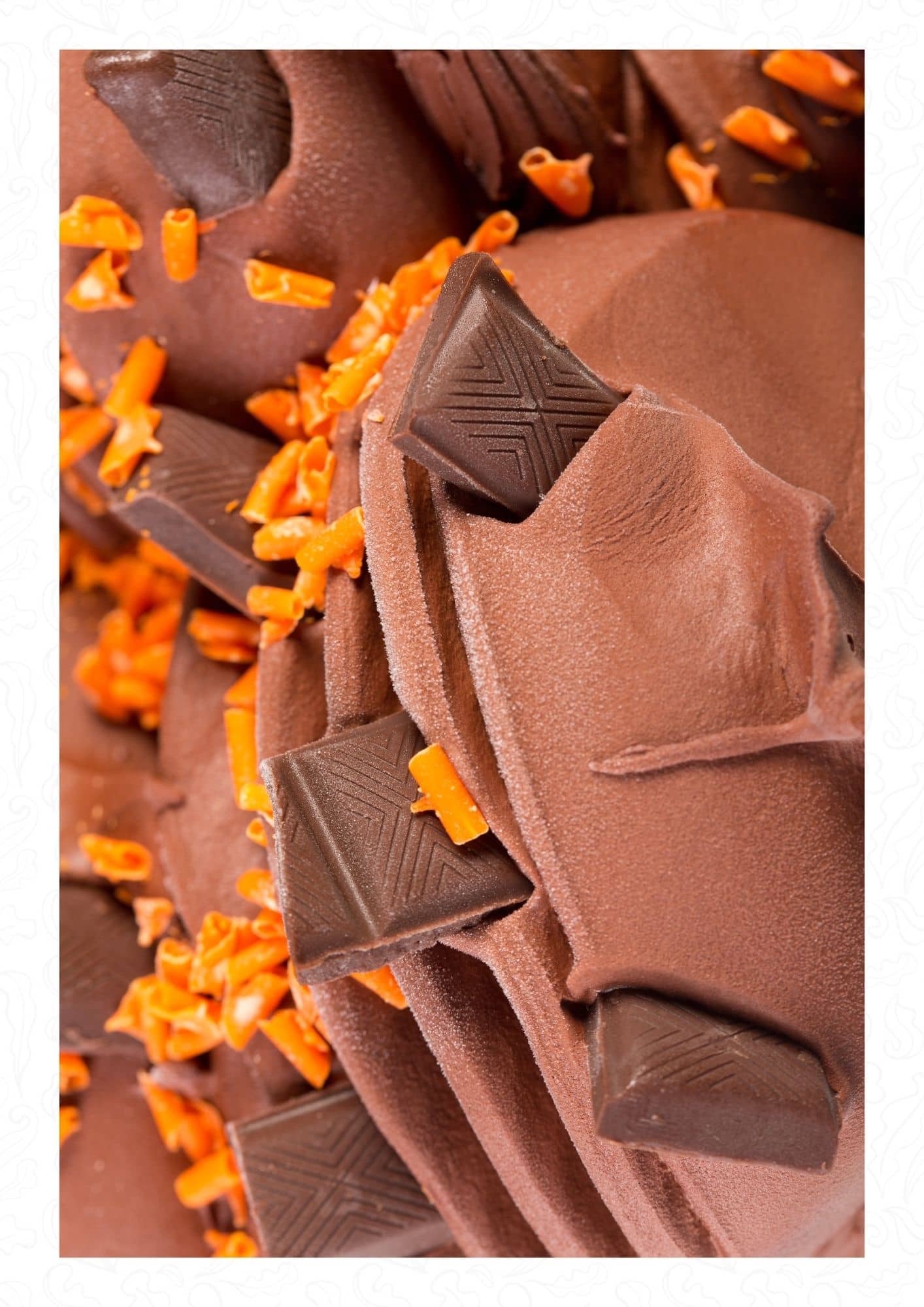 Cup gelato italia cokelat dengan sprinkle oranye — kursus gelato La Gelato Academy