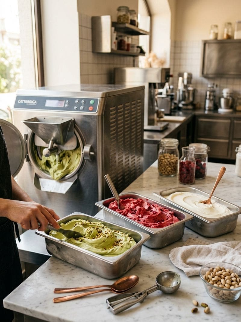 Workshop kursus gelato La Gelato Academy — metode cold process artisanal Italia di Yogyakarta