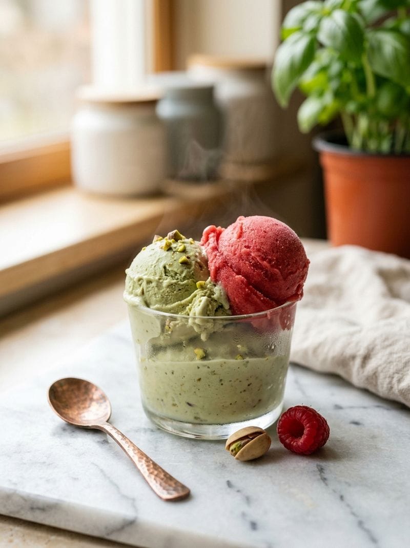 Hasil kursus membuat gelato — gelato artisanal Italia siap disajikan