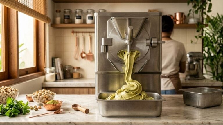 Mesin pembuat es krim batch freezer 5L untuk bisnis gelato artisanal di Indonesia