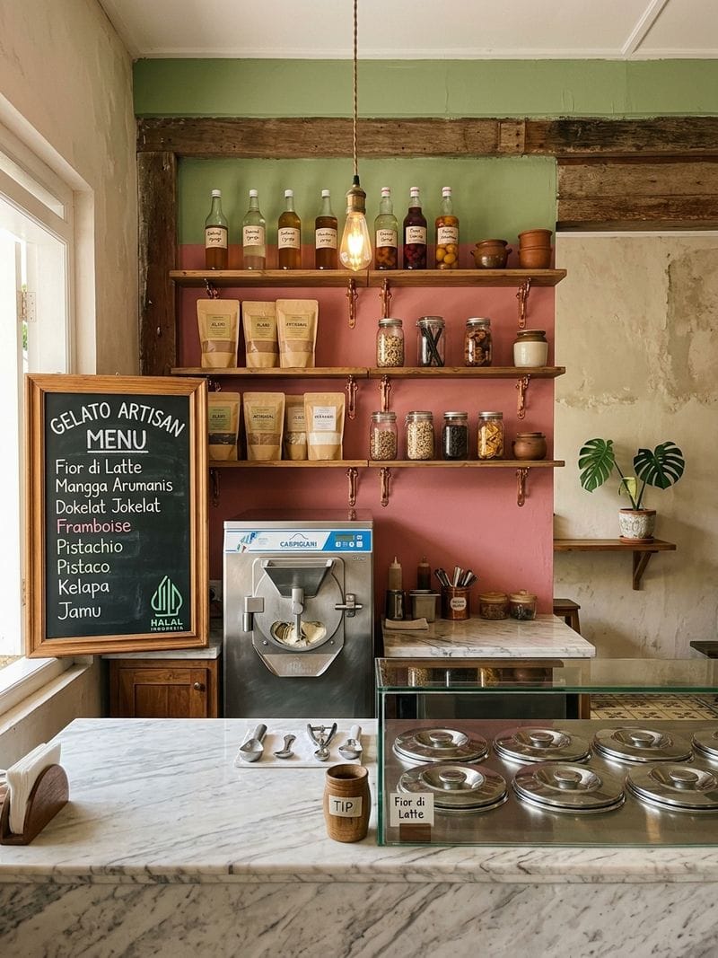 Workshop praktik cold process untuk pemula bisnis gelato di La Gelato Academy Yogyakarta