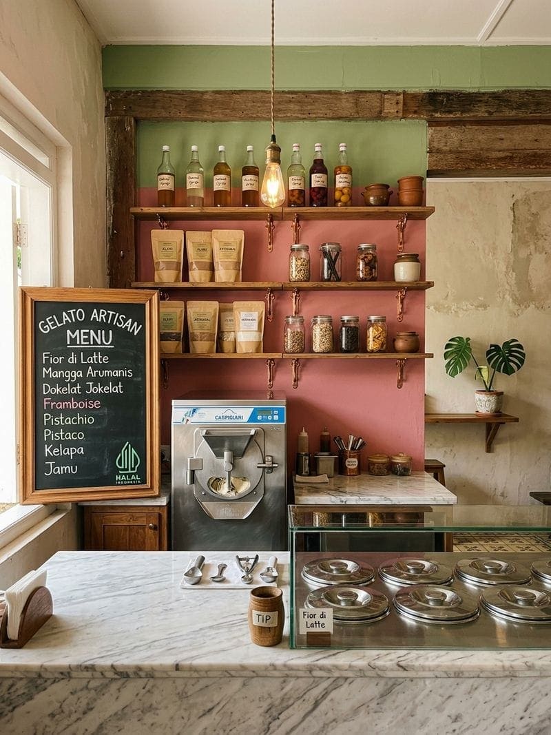 atelier pratique cold process pour débutants en commerce de glace à la gelato academy yogyakarta